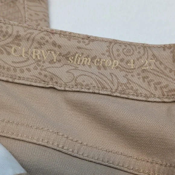 Talbots Curvy Slim Crop Paisley Pants - Picture 4 of 6